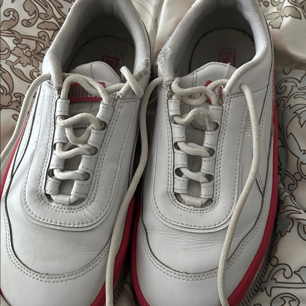 Puma White Sneakers with Multicolor Sides xxxNOTExxc…some wear inside—foot rim - Picture 7 of 8